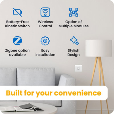 Kinetic Smart Switch Kits with Zigbee - Kinetic grid Smart Switch (2-channel, 2-gang) and Smart Switch Modules with zigbee (4) kit