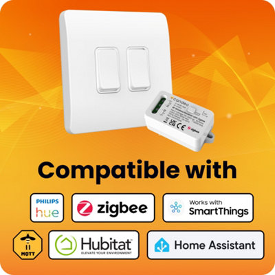 Kinetic Smart Switch Kits with Zigbee - Kinetic grid Smart Switch (2-channel, 2-gang) and Smart Switch Modules with zigbee (4) kit