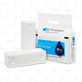 KINETICO Block Salt for Water Softeners  3 x 8kg packs with 6 salt blocks total - Genuine Kinetico Product