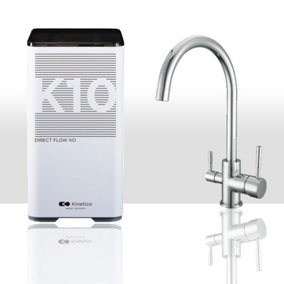 Kinetico K10 Direct Flow Reverse Osmosis System With Hommix Verona Chrome 3-Way Tap