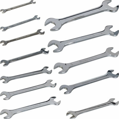 King Chrome Spanner Fixed Head Open-Ended Metric Wrench 5.5mm - 30mm