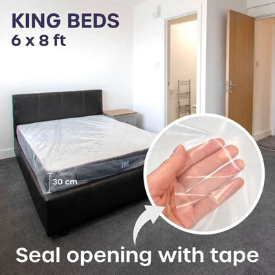 King Mattress Bag Waterproof Cover for Storage to Protect Your Bed from Pest Damage 240 x 200 x 30cm (92.5gsm) - 5