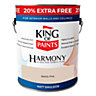 King of Paints Harmony Matt Emulsion - 3 Litre - Barely Pink emulsion more paint for your money
