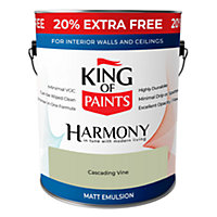 King of Paints Harmony Matt Emulsion - 3 Litre - Cascading Vine emulsion more paint for your money