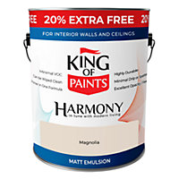 King of Paints Harmony Matt Emulsion - 3 Litre - Magnolia emulsion more paint for your money