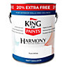 King of Paints Harmony Matt Emulsion - 3 Litre - Pure White emulsion more paint for your money