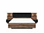 King Size Bed Luxury Euro Frame with Bedsides Cabinet LED Lights & Sideboard Oak Black Bedroom Furniture Kassel