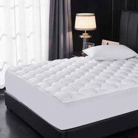 King Thick Cloud Like Super Soft Mattress Topper, Hypoallergenic, Comfy, Deep Fill - Machine Washable