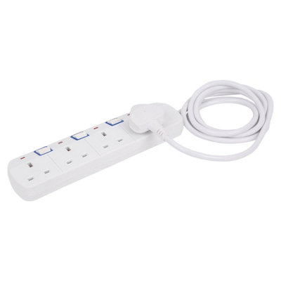 Kingavon 4-Way Individually Switched Extension Lead with 2m Cable