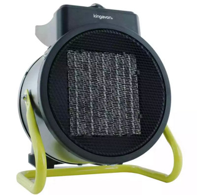 Kingavon FH220 Electric Space Heater Fan Industrial Floor Standing for Home, Garage, Workshop - Black