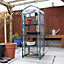 Kingfisher 4 Tier Garden Greenhouse With Roll Up Door Cover 130cm x 50cm x 45cm