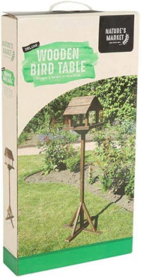 Kingfisher BF009HD Deluxe Wooden Bird Table Premium Robust Bird Feeder ...
