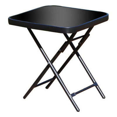 Kingfisher Folding Drinks Side Garden Outdoor Patio Table Home Yard Furniture