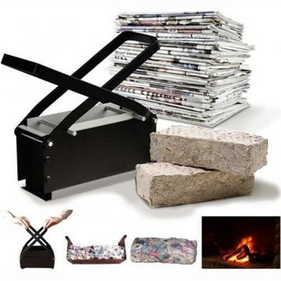 Kingfisher LOGM Recycled Paper Fire Brick Log Maker Green Log Burner Fuel