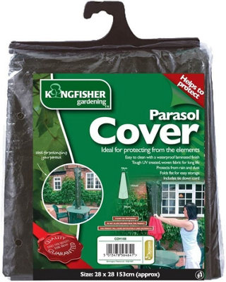 Kingfisher Parasol Umbrella Washing Line Garden Furniture Cover Green Waterproof