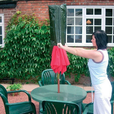 Kingfisher Parasol Umbrella Washing Line Garden Furniture Cover Green Waterproof