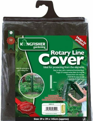 Kingfisher Rotary Washing Line Parasol Garden Furniture Cover Green Waterproof