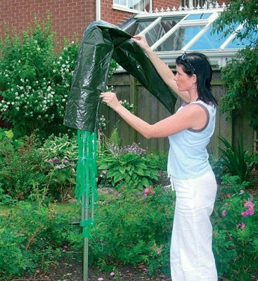 Kingfisher Rotary Washing Line Parasol Garden Furniture Cover Green Waterproof
