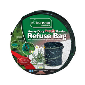 Kingfisher Spring Pop Up Garden Tidy Leaf Waste Refuse Grass Cuttings Bag Bucket