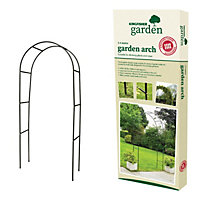 Kingfisher WARCH Decorative Garden Black Metal Arch 2.4m Pergola Plant Support