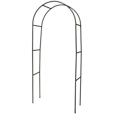 Kingfisher WARCH Decorative Garden Black Metal Arch 2.4m Pergola Plant Support