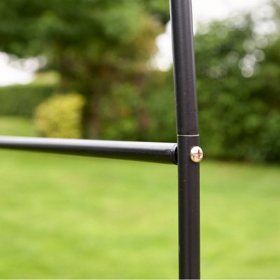 Kingfisher WARCH Decorative Garden Black Metal Arch 2.4m Pergola Plant Support