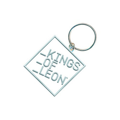 Kings Of Leon Block Logo Keyring White/Silver (One Size)