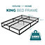 Kingsize Metal Platform Bed Frame Square Tube