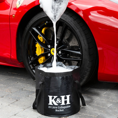 Kingsley and Harper Collapsible 20 Litre PVC Car Washing Bucket for ...