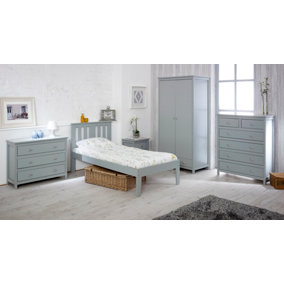 Kingston Pine Wooden Bed Frame 3'0 Single - Grey