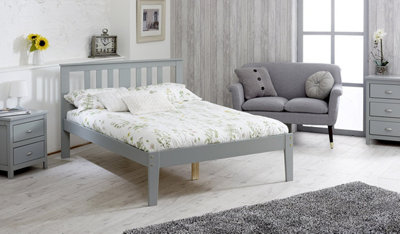 Kingston Pine Wooden Bed Frame  4'0 Small Double - Grey