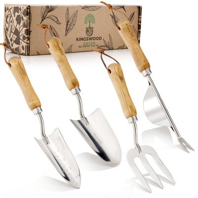 Kingswood Green 4 Pieces Garden Tool Set | DIY at B&Q