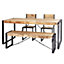Kingwood Industrial Rectangular Dining Bench Made From Solid Wood And Reclaimed Metal