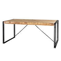 Kingwood Up-Cycled Industrial Metal And Wood Medium Dining Table