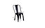 Kingwood Up Cycled Industrial Reclaimed Metal Vintage Dining Chairs In Black - Set Of 2