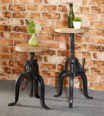 Kingwood Upcycled Industrial Vintage Adjustable Height Wooden Top ...