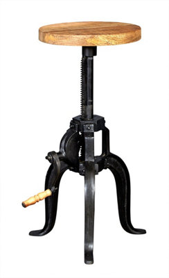 Kingwood Upcycled Industrial Vintage Adjustable Height Wooden Top ...