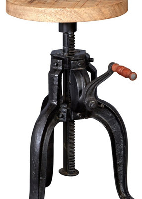 Kingwood Upcycled Industrial Vintage Adjustable Height Wooden Top ...