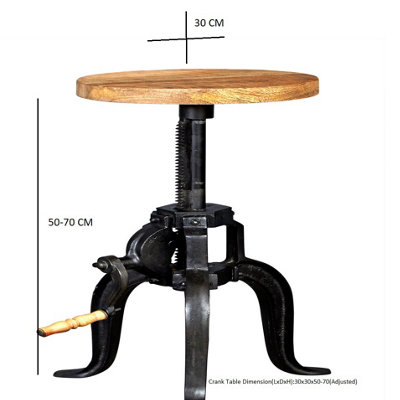 Kingwood Upcycled Industrial Vintage Adjustable Height Wooden Top ...