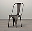 Kingwood Upcycled Industrial Vintage Reclaimed Metal Dining Chair In Grey - Set Of 2