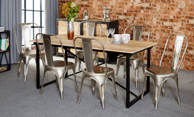 Vintage metal clearance dining table