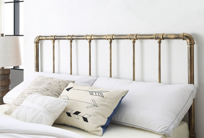 Bronze metal queen on sale bed frame