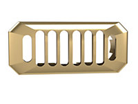 Kinston Ceramic Accessories Traditional Grill Overflow Cover - 26mm x  50mm - Brushed Brass - Balterley