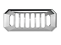 Kinston Ceramic Accessories Traditional Grill Overflow Cover - 26mm x  50mm - Chrome - Balterley