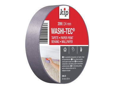 KIP 223499 209 Premium Low Tack WASHI-TEC Masking Tape 24mm x 50m KIP223499