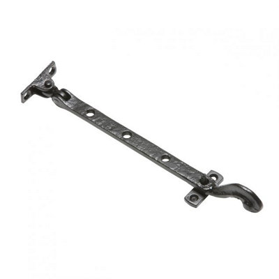 Kirkpatrick  11 inch Rose Head Casement Stay - Black (857)