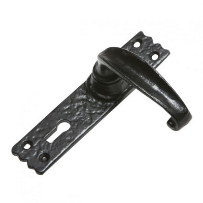 Kirkpatrick  152mm x 38mm Lever Lock Handle Pair - Black (2439)