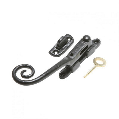 Kirkpatrick Locking Night Vent Fastener Left Hand - Black (1181NVL)