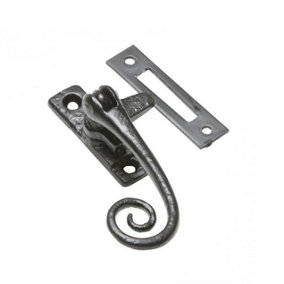 Kirkpatrick Monkey Tail Fastener with Key and Mortice Plate Left Hand - Black (1170)