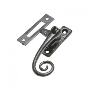 Kirkpatrick Monkey Tail Fastener with Key and Mortice Plate Right Hand - Black (1170)